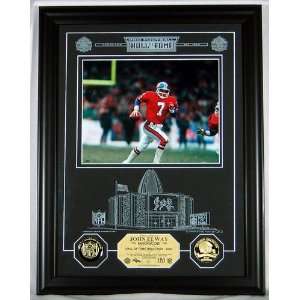 John Elway HOF Archival Etched Glass Photomint