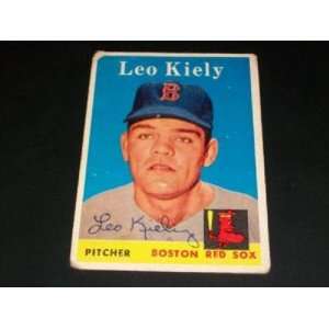  Red Sox Leo Kiely Auto Signed 1958 Topps #204 JSA R 
