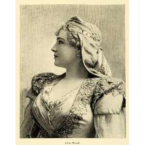  1895 Print American Stage Actress Singer Lillian Russell 