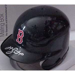 Manny Ramirez Hand Signed Autographed Boston Red Sox Mini Batting 