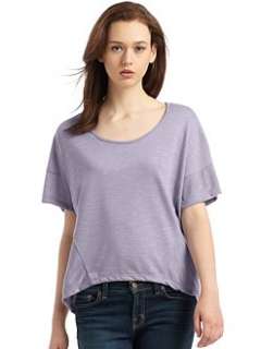 W118 by Walter Baker   Slouchy Scoopneck Top/Heather Grey