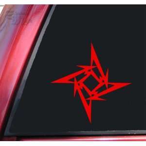  Metallica Ninja Star Vinyl Decal Sticker   Red Automotive