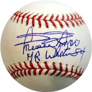  Autographed Minnie Minoso Ball   with Mr Inscription 