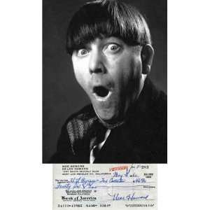 Moe Howard Leader of the Three Stooges Reprint Autograph on a 