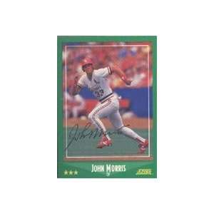  John Morris, St. Louis Cardinals, 1988 Score Autographed 