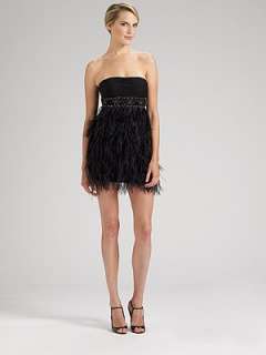 Sue Wong   Strapless Feather Dress    