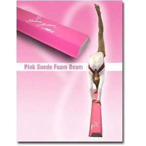  9 foot Nastia Liukin Pink Suede Foam Balance Beam American 