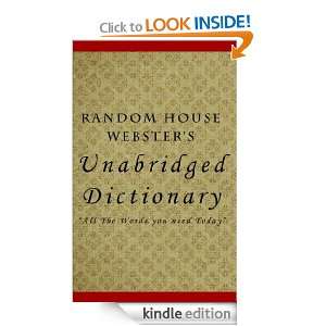 Random House Websters Unabridged Dictionary Noah Webster  