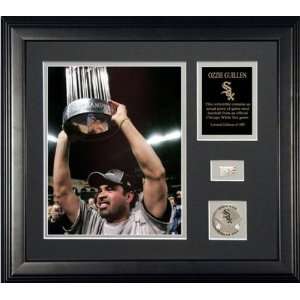 Ozzie Guillen White Sox Framed 8x10 Piece With Ball