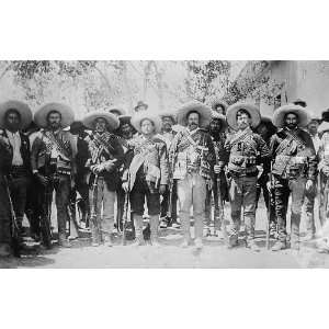 Pancho Villas Command and General Staff 1915 Mexico Photograph