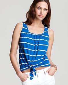 Aqua Tank   Knot Front Stripe