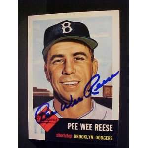  Pee Wee Reese Brooklyn Dodgers #76 1953 Topps Archives 