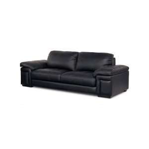 Penelope Black Leather Sofa