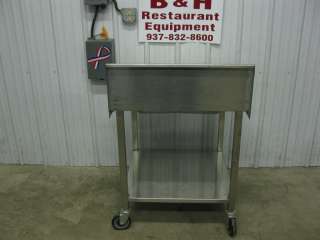 You are looking at an Amtekco stainless steel chicken breading table.