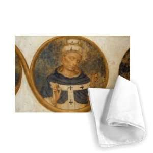 Pope Benedict XI (fresco) by Fra Angelico   Tea Towel 100% Cotton 