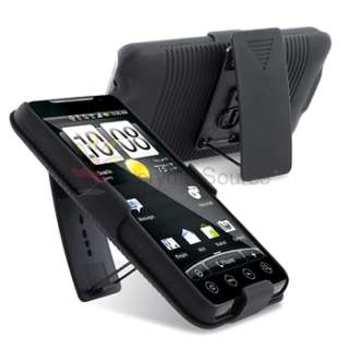 FOR HTC EVO 4G SPRINT PHONE Black Swivel Holster SHELL CASE COVER 