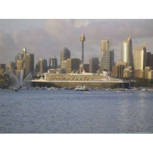 Queen Mary 2 on Maiden Voyage Arriving in Sydney Harbour, New South 