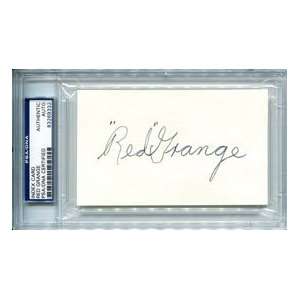 Red Grange Autographed 3x5 Card 