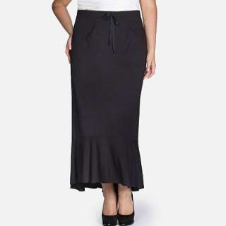 daisy fuentes® Flounce Maxi Skirt   Womens Plus