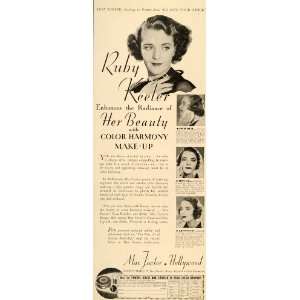   Rouge Ruby Keeler Warner Bro Pose   Original Print Ad