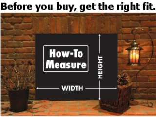 Measure the inside width (W) of your fireplace opening.