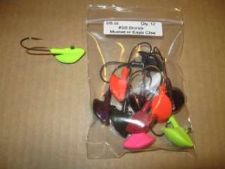 12 LEAD HEAD STAND UP FISHING JIGS 5/8 OZ. STAND UP  