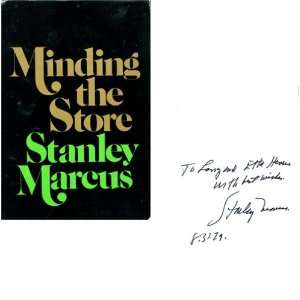  Stanley Marcus Autographed/Hand Signed Minding the Store 