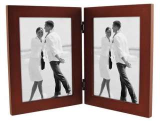 5x7 Double Vertical. Picture Frame LINEAR   Dark Walnut  