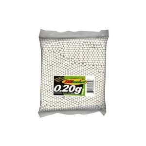   6mm .20g Precision BBs   3000 Round Bag, White