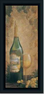 White Wine French Country Kitchen Decor Print Framed  