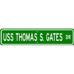  USS THOMAS S GATES CG 51 Street Sign   Navy Patio, Lawn 