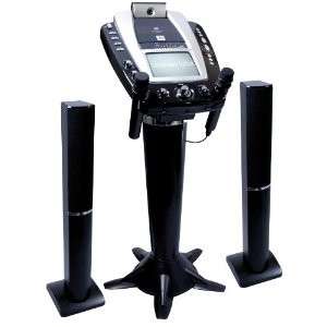  Machine STVG 1009 Pedestal CD G Karaoke System W/ 2 Mics + 2 Speaker