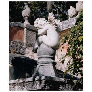 Dreaming Cherub Baby Angel Angelic Face Garden Statue  