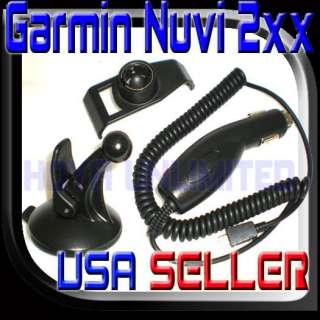 Garmin Nuvi 1100 1200 1300 GPS Mount + Bracket+ Charger  
