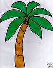 faux stained glass palm tree window cling items in Window Accents by 