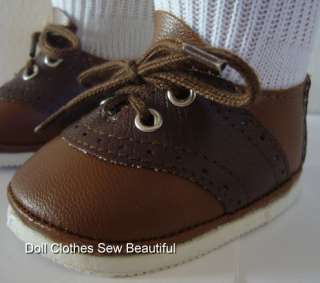 DOLL CLOTHES fits American Girl Kit Brown Saddle Shoes  