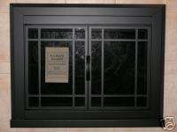   Hearth Glass Fireplace Door Easton Black Large EA 5012 Mesh Screens