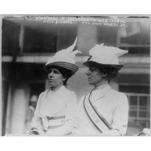   Suffrage parade,1912,Miss Brannan,Mrs. John Rogers,Jr.