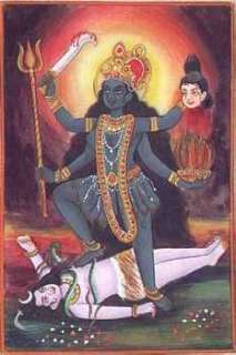Silver Hindu GODDESS OF PROTECTION KALI OM SHIVA charm  