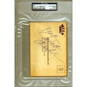Wilt Chamberlain Autographed Cut SIgnature PSA/DNA #83117977
