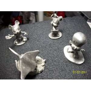   of 4 Fine Pewter figurines Spoontiques, The Walt Disney(2), Tweety