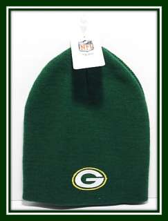 Green Bay Packers Cuffless Knit Hat (Beanie style) **Licensed NFL 