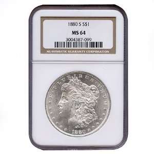 1880 S Morgan Dollar MS64 NGC 