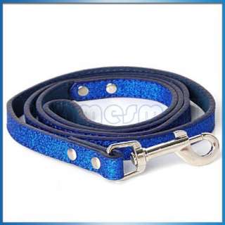 Adjustable Dog Pet Puppy Collar Lead Harness Royal Blue  