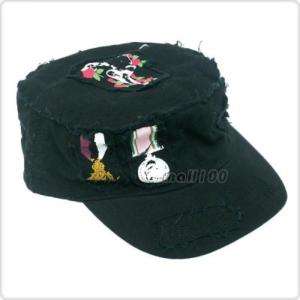 Medal Patch Army Cadet Military Flat Top Hat Cap Black  