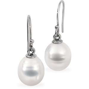 Jewelry Gift 18K Palladium White Gold South Sea Cultured Pearl Earring 
