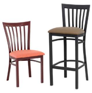 50 Red VinylBlack Metal Frame Dining Restaurant Chairs  