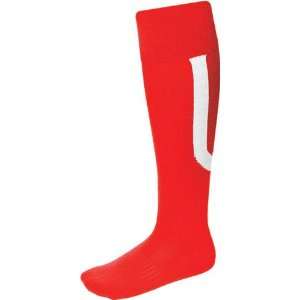  Vizari Elite (Tube) Soccer Socks RED/WHITE LARGE Sports 