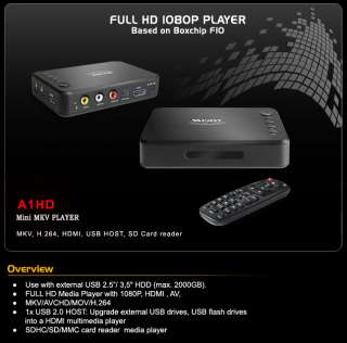 NEW Mini HD 1080P MKV H.264 Media Player SDHC USB HDMI  