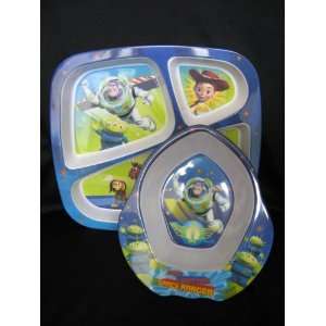  Toy Story Two Piece Dinnerware Set   Divided Plate & Bowl 